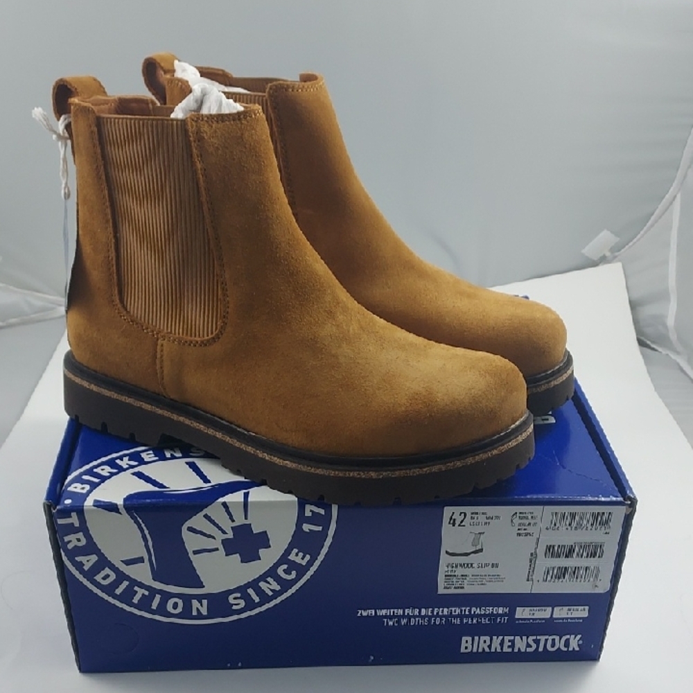 Birkenstock Mink Suede Highwood Chelsea Boots